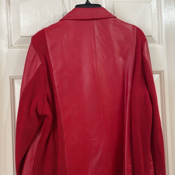 NWT Linea Red Leather Jacket - Picture 7 of 9